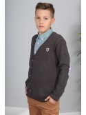 Brown Buttoned Sweater NDZ8014 - Online store - Boutique